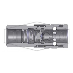 Dixon® 4FF3 Pneumatic Coupler, Pneumatic Manual Female Threaded Coupler, 3/8 in Nominal, Tubing x FNPT, Steel