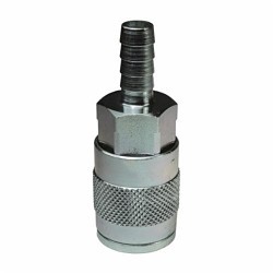Dixon® 4FS4 F Interchange Semi-Automatic Pneumatic Coupler, 1/2 in, Standard Hose Barb x Quick-Connect, Steel