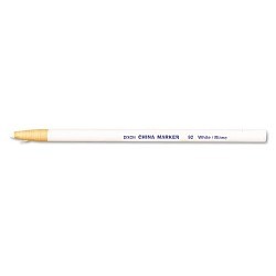 Dixon® by Ticonderoga® 00092 China Marker, White Ink, 1/2 in Tip, Peel-Away Wrapper