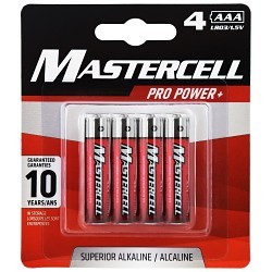 Dorcy Mastercell 41-1624 Alkaline Battery, Alkaline Chemical System, 1.5 V Nominal Voltage, AAA Battery