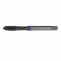 Dormer 7350279 E813 Spiral Point Machine Tap, Right Hand Cutting, #6-32 Thread, H3 Thread Limit, Plug Chamfer, 3 Flutes, TiAlN Coated, HSS-E