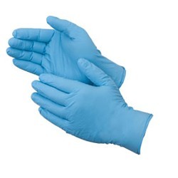 Durawear 2010WC-L Disposable Gloves, Large, #9, Nitrile, Blue, Powder Free, Textured Grip, 4 mil Thickness, Application Type: Wet and Dry, Ambidextrous Hand