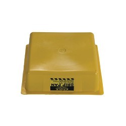 Eagle® 1670 Drip Pan, 10-1/2 in Length, 10-1/2 in Width, 3 in Height, High Density Polyethylene, Yellow, 1 gal Spill