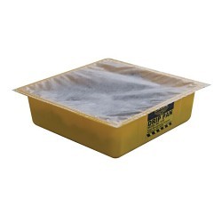 Eagle® 1670 Drip Pan, 10-1/2 in Length, 10-1/2 in Width, 3 in Height, High Density Polyethylene, Yellow, 1 gal Spill