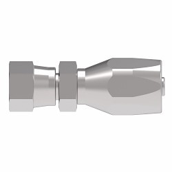 Eaton 4411-6S Reusable Hose Fitting, Straight, 9/16-18 Nominal, Female SAE 37 deg Swivel x Line/Hose/Tube, Carbon Steel