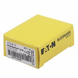 Eaton Bussmann KTK-R-10 Time Delay Fuse, 10 A Amp, 600 V, 200 kA Interrupt, Class: CC