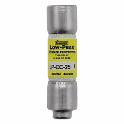 Eaton Bussmann LP-CC-25 Time Delay Fuse, 25 A Amp, 600 V, 200 kA Interrupt, Class: CC