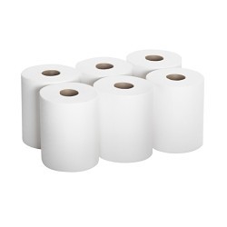 Essendant 28124 Paper Towel Roll, 1 Ply, White, 7.8 in Width