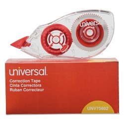 Essendant UNV75602 Correction Tape, 315 in Length, 0.2 in Width, Transparent/Red