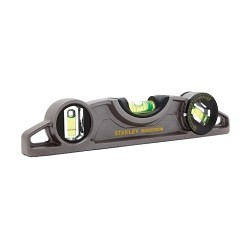 FATMAX® FMHT43610 Xtreme Torpedo Level, 9 in Length, 3 Vials, Die Cast Aluminum, Vial Positions: (1) Level, (2) Plumb, 0.0005 in Accuracy