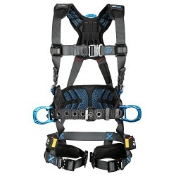 FallTech® 8123BQC/L Full Body Harness, 3D Construction Belted, Large, 130 - 310 lb ANSI, 130 - 425 lb OSHA, Quick Connect Leg Strap Buckle, Quick Connect Chest Strap Buckle, Aluminum Alloy Hardware