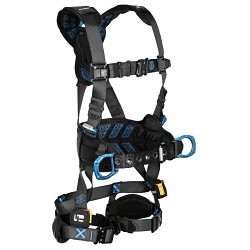 FallTech® 8123BQC/M Full Body Harness, 3D Construction Belted, Medium, 130 - 310 lb ANSI, 130 - 425 lb OSHA, Quick Connect Leg Strap Buckle, Quick Connect Chest Strap Buckle, Aluminum Alloy Hardware