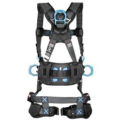 FallTech® 8123BQC/M Full Body Harness, 3D Construction Belted, Medium, 130 - 310 lb ANSI, 130 - 425 lb OSHA, Quick Connect Leg Strap Buckle, Quick Connect Chest Strap Buckle, Aluminum Alloy Hardware