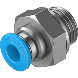 Festo QS-G1/4-6 Push-In Fitting, Brass Housing