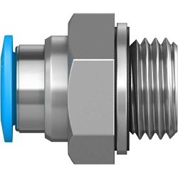 Festo QS-G1/4-8 Push-In Fitting, Brass Housing