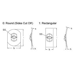 G.L.HUYETT™ EFSN-C07000-1420-4/B Flat Speed Nut, Imperial, 1/4 in-20 Diameter - Thread Size, Spring Steel, Black Phosphate & Oil
