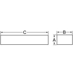 G.L.HUYETT™ Heritage™ 7002500312-12 Key Stock, 12 in Length, 1/4 in Width, 5/16 in Height, Stainless Steel