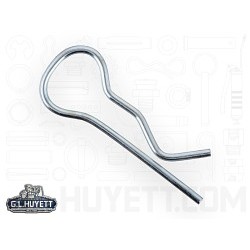 G.L.HUYETT™ Heritage™ BP-202 Hitch Pin, 0.125 in Dia, 3-1/8 in Overall Length, Steel, Zinc Plated