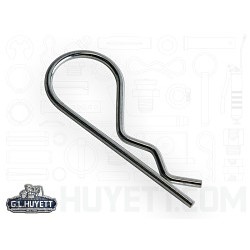 G.L.HUYETT™ Heritage™ BP-207 Hitch Pin, 0.093 in Dia, 2-5/16 in Overall Length, Steel, Zinc Plated