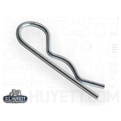 G.L.HUYETT™ Heritage™ BP-208 Hitch Pin, 0.177 in Dia, 3-3/4 in Overall Length, Steel, Zinc Plated