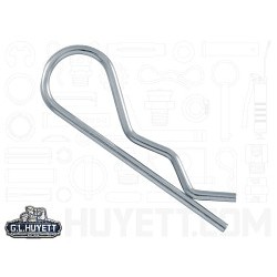G.L.HUYETT™ Heritage™ BP-218 Hitch Pin, 0.062 in Dia, 1-9/16 in Overall Length, Steel, Zinc Plated