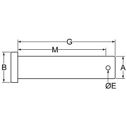 G.L.HUYETT™ Heritage™ CLP-0312-0875 Clevis Pin, 5/16 in Dia, 7/8 in Overall Length, Low Carbon Steel, Plain