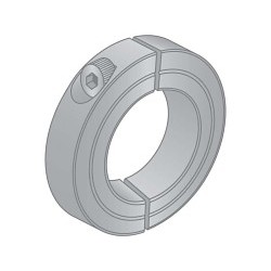 G.L.HUYETT™ SC2-1250-SS Set Shaft Collar, 1-1/4 in Inside Dia, 2-1/16 in Outside Dia, 1/2 in Width, 18-8 Stainless Steel, Plain