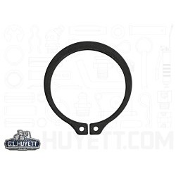 G.L.HUYETT™ SH-025-SS Snap Retaining Ring, External, Imperial, 1/4 in Shaft Dia, Stainless Steel, Plain