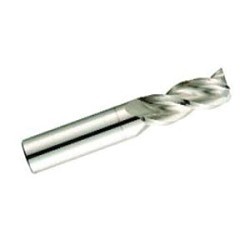 GARR 42363 143M Center Cutting Square End Mill, 3/8 in Dia Cutter, 2 in Length of Cut, 3 Flutes, 3/8 in Dia Shank, 4 in OAL, Alumastar® Coated