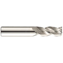 GARR 42363 143M Center Cutting Square End Mill, 3/8 in Dia Cutter, 2 in Length of Cut, 3 Flutes, 3/8 in Dia Shank, 4 in OAL, Alumastar® Coated