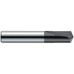 GARR 59801 1500H Hard Metal Straight Flute Drill Bit, 1/2 in Drill - Fraction, 0.5 in Drill - Decimal Inch, 3XD D Cutting, 2 Flutes, Submicron Grain Solid Carbide
