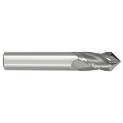 GARR 58260 154M Center Cutting Drill Mill, 1/2 in Dia, 90 deg Point, 4 Flutes, 1 in L Flute, 1 in L of Cut, 3 in OAL, Bright