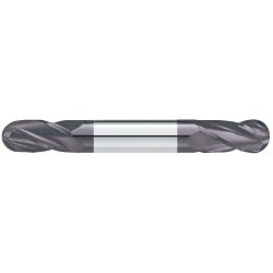 GARR 32047 Ball End Mill, 3/32 in Cutter Dia, 1/4 in Length of Cut, 4 Flutes, 1/8 in Shank Dia, 2 in Overall Length, TiAlN