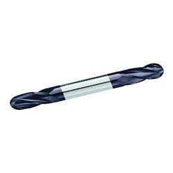 GARR 32047 Ball End Mill, 3/32 in Cutter Dia, 1/4 in Length of Cut, 4 Flutes, 1/8 in Shank Dia, 2 in Overall Length, TiAlN