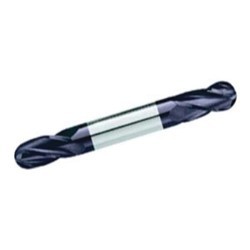 GARR 32047 Ball End Mill, 3/32 in Cutter Dia, 1/4 in Length of Cut, 4 Flutes, 1/8 in Shank Dia, 2 in Overall Length, TiAlN