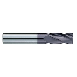GARR 13217 230MA Center Cutting Square End Standard Length End Mill, 11/32 in Dia Cutter, 7/8 in Length of Cut, 4 Flutes, 3/8 in Dia Shank, 2-1/2 in OAL, TiALN Coated