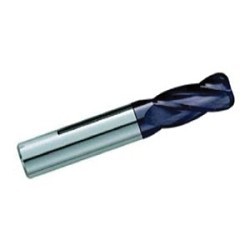 GARR 80047 230RA Center Cutting Single End Standard Length End Mill, 3/16 in Dia Cutter, 0.01 in Corner Radius, 5/8 in Length of Cut, 4 Flutes, 3/16 in Dia Shank, 2 in OAL, TiAlN Coated
