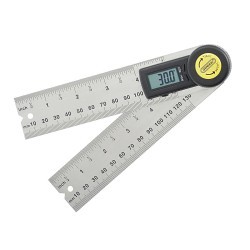 GENERAL® 822 Digital Angle Finder, 0 to 360 deg Measuring, +/-0.3 Accuracy, 5 in, CR2032 Lithium-Ion Battery, Jumbo LCD Display