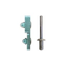 GESIPA Fasteners USA GESF/GSMD87SGB Blind Rivet, Open End, Steel, 1/4 in Rivet Dia, 0.807 in Length, 0.276-0.413 in Grip Range, Dome