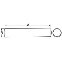 G.L.HUYETT™ 5N400PTP Taper Pin, #5 Diameter Large End, 4 in Overall Length