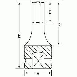 GP® 29104M Impact Socket Driver Bit, Yes Impact Rated, Metric, 1/2 in Drive, 10 mm Bit