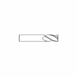 GARR 01600 860M Center Cutting Single End Square End Stub Length End Mill, 6 mm Dia Cutter, 12 mm Length of Cut, 2 Flutes, 6 mm Dia Shank, 50 mm OAL, Uncoated