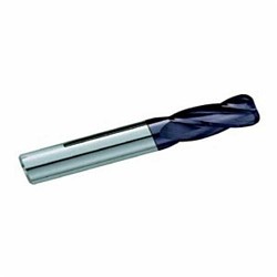 GARR 80047 230RA Center Cutting Single End Standard Length End Mill, 3/16 in Dia Cutter, 0.01 in Corner Radius, 5/8 in Length of Cut, 4 Flutes, 3/16 in Dia Shank, 2 in OAL, TiAlN Coated