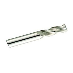 GARR 42363 143M Center Cutting Square End Mill, 3/8 in Dia Cutter, 2 in Length of Cut, 3 Flutes, 3/8 in Dia Shank, 4 in OAL, Alumastar® Coated