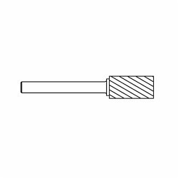 GARR 60020 SA Series Standard Rotary File/Burr, Cylindrical Without End Cut Head, 1/4 in Dia Head, 5/8 in L of Cut