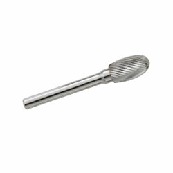 GARR 63020 SE Series Standard Rotary File/Burr, Egg Head, 3/8 in Dia Head, 5/8 in L of Cut