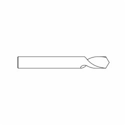 GARR 91100 1600 General Purpose NC Spotting Drill, 1/8 in Dia, 2 in OAL, Submicron Grain Solid Carbide, Uncoated