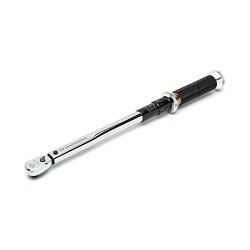 GEARWRENCH® 120XP™ 85176 Micrometer Torque Wrench, 3/8 in Drive, 10 to 100 ft-lb, Ratcheting Head, 18-1/4 in OAL, ANSI Specified|ASME B107.300