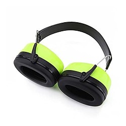 Ear Muff, 35 dB Noise Reduction Rating, Green, head Band Position