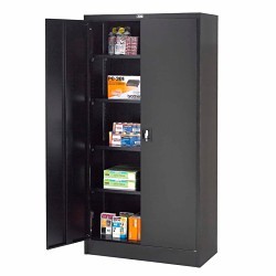 Global Equipment 237750BK Storage Cabinet, 185 lb, 72 in Height, 36 in Width, 18 in Depth